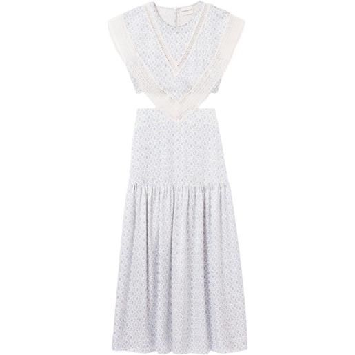 Claudie Pierlot abito con cut-out - bianco