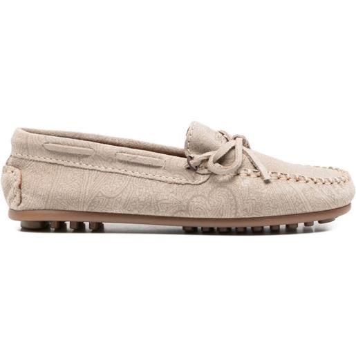 ETRO KIDS mocassini con stampa paisley - toni neutri