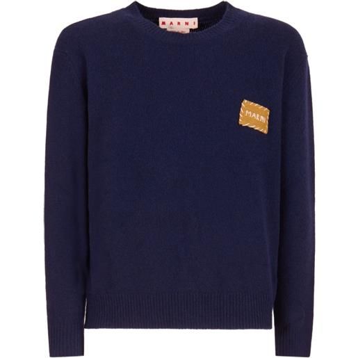 Marni felpa con applicazione - blu