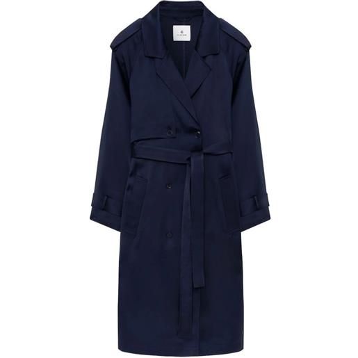 ANINE BING ricki maxi trench coat - blu