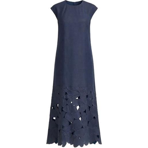 Sachin & Babi sabette floral laser-cut midi dress - blu