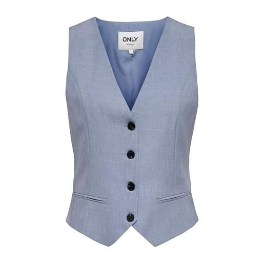 ONLY onllinda s/l mel fit waistcoat tlr noos, vendimia índigo, 42