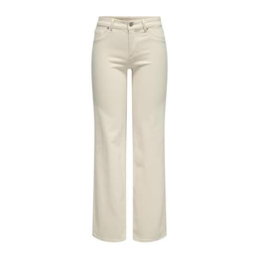 ONLY onlblush mid straight dnm dot noos, bianco, (xl) w x 32l