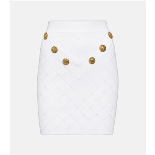 Balmain minigonna in maglia a coste