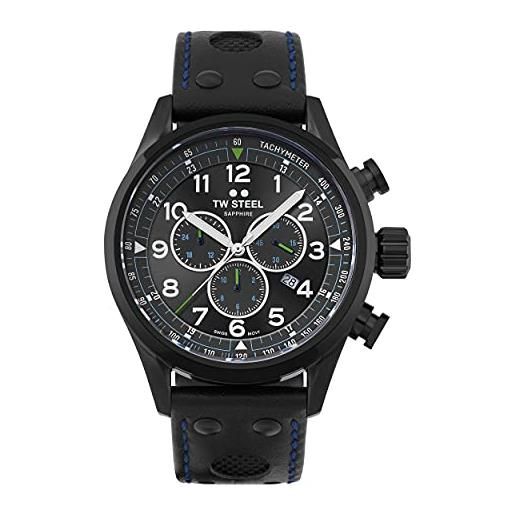 Orologio Uomo TW Steel TWMC21 Marc Coblen - Cassa 45mm, Quadrante Argento E Rosa, Pelle Bianca