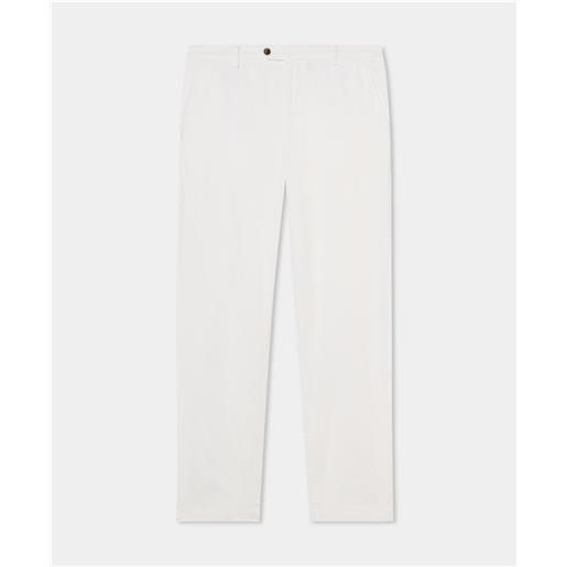 Brooks Brothers chino elasticizzato in twill bianco