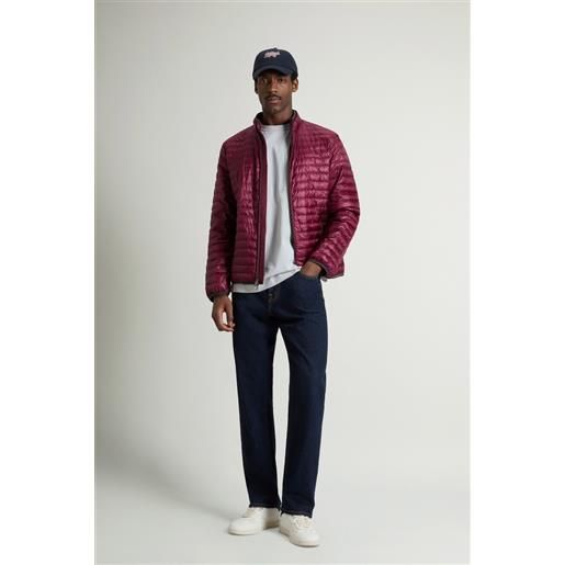 Woolrich uomo piumino leggero allen in nylon ripstop bordeaux taglia s