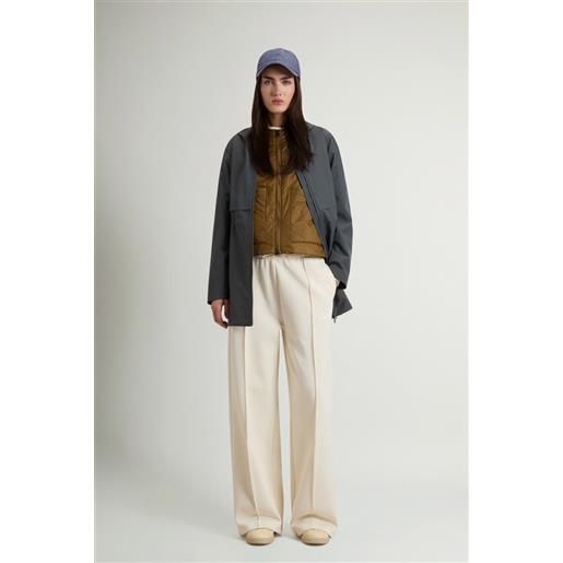 Woolrich donna parka 3 in 1 in tessuto light stretch verde taglia xs