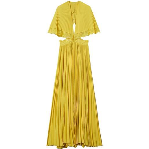 TWINSET abito plissettato - giallo