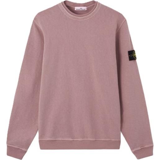 Stone Island felpa con applicazione logo - viola