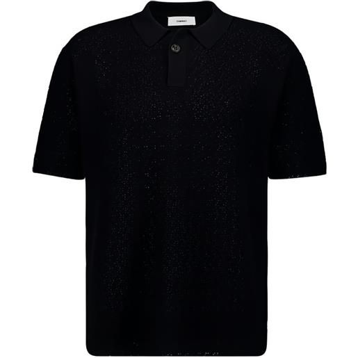 Homme polo in maglia - nero