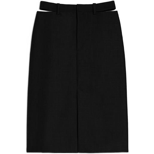 Jil Sander gonna midi con dettaglio cut-out - nero