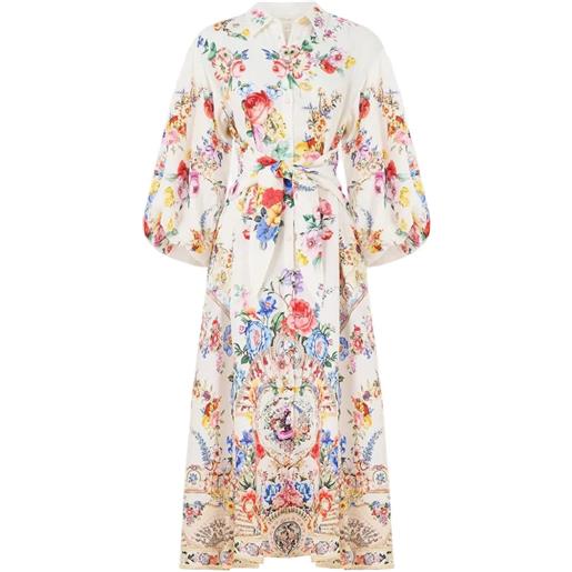 Camilla abito midi i left my heart in granada - bianco