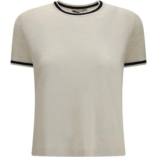 'S Max Mara t-shirt con bordo a contrasto - toni neutri