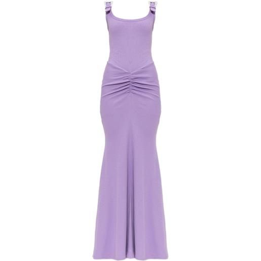Versace Jeans Couture abito lungo in cotone - viola