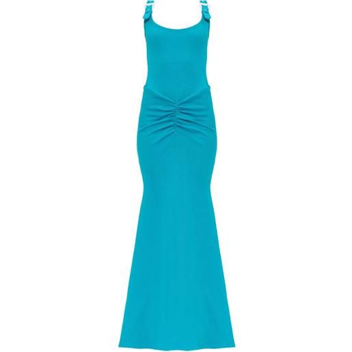 Versace Jeans Couture abito lungo smanicato - blu
