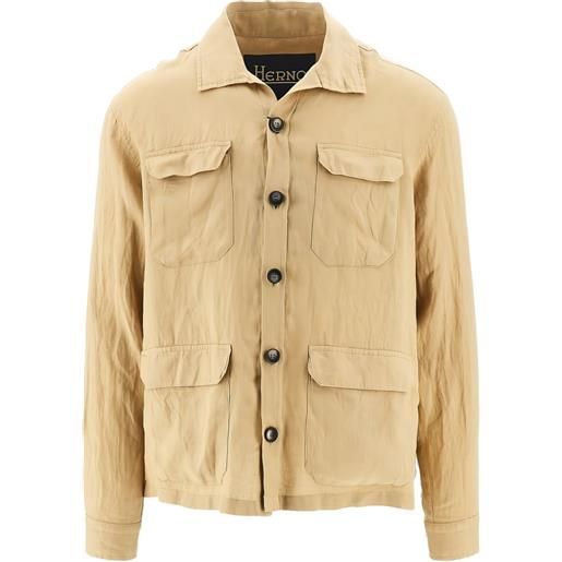 Herno giacca-camicia in lino - toni neutri