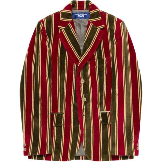 Junya Watanabe MAN giacca a righe con scollo a v - rosso