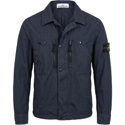 Stone Island camicia con zip - blu