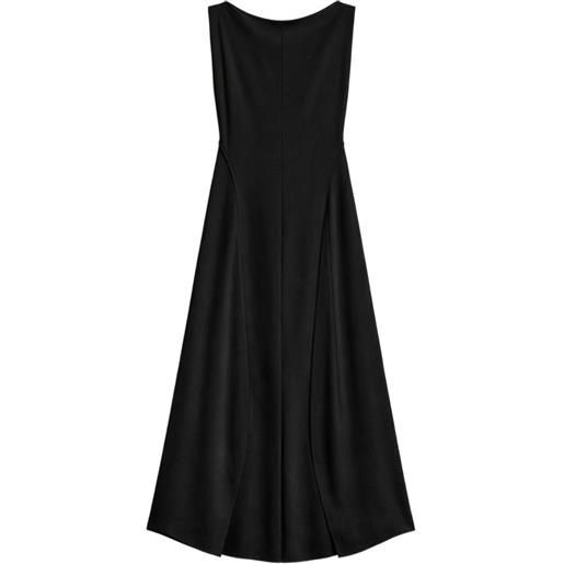 Theory abito midi drappeggiato - nero