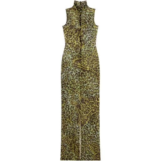 Blumarine abito lungo con stampa - verde