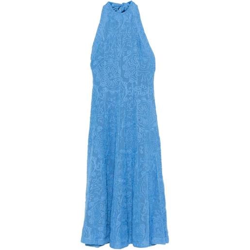 Maje abito midi con schiena scoperta - blu