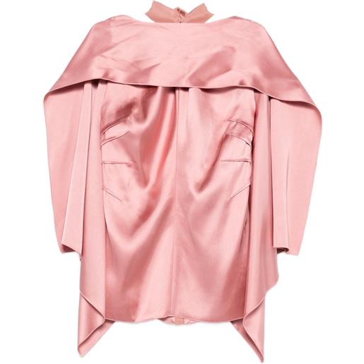 Lanvin blusa con dettaglio foulard - rosa