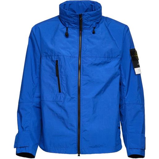 Stone Island giacca lamina con zip - blu