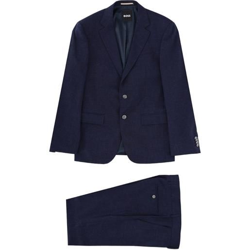 BOSS completo due pezzi slim con fantasia micro - blu