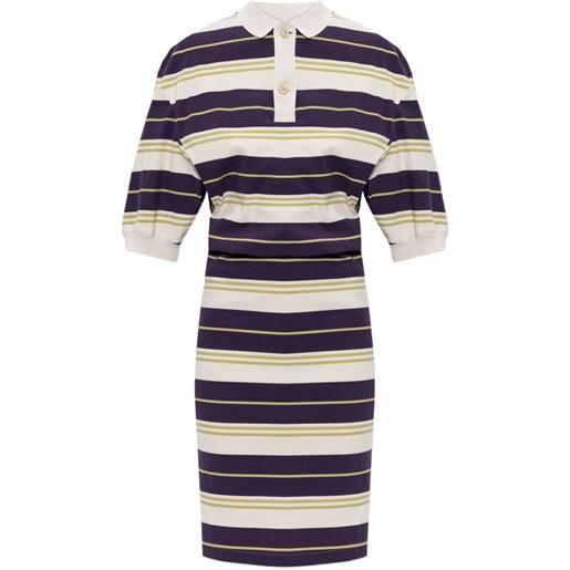 Issey Miyake striped collar blouse - viola