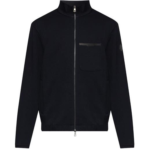 Moncler felpa con zip - blu