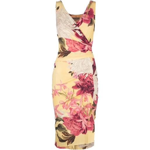 CHIARA BONI La Petite Robe isoshi floral sleeveless midi dress - giallo