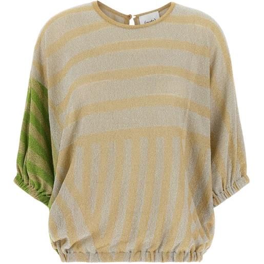 Nude maglione a righe - toni neutri