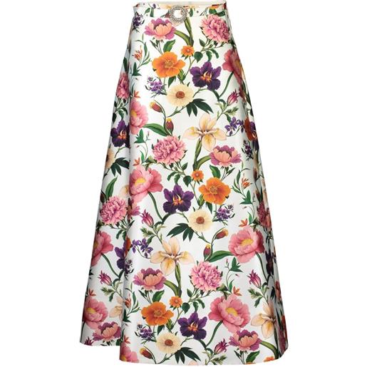 Borgo De Nor bellamy floral-print maxi skirt - bianco