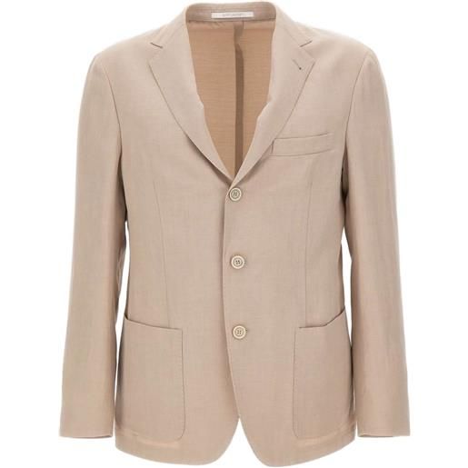Eleventy blazer con tasche applicate e bottoni - toni neutri
