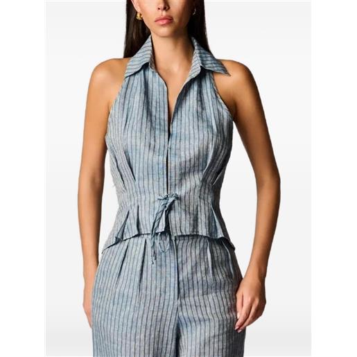 HEVRON top a righe sloan - blu