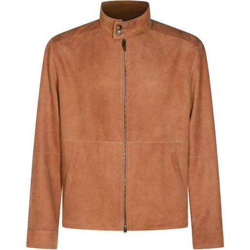 Canali giacca con zip - marrone