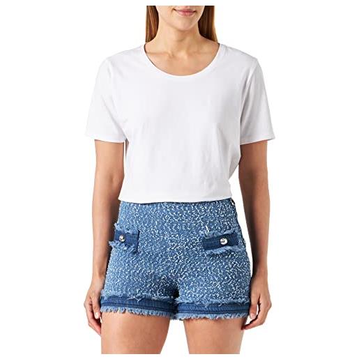 Pinko canestro shorts denim + tweed