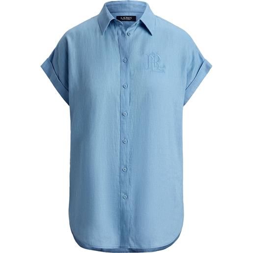 Lauren Ralph Lauren camicia a maniche corte in lino dalla vestibilità comoda