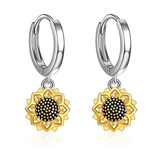 Orecchini A Cerchio Celtico Vikinghi POPLYKE In Argento Sterling 925 Per Uomo E Donna, Rune Nordiche - 3