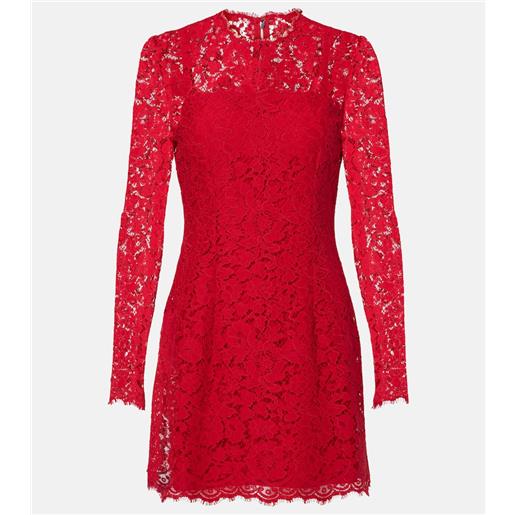 Dolce&Gabbana abito corto in pizzo di misto cotone