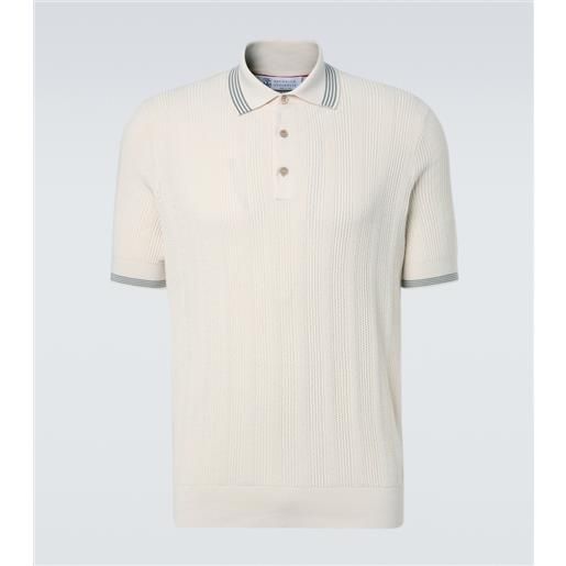 Brunello Cucinelli polo in cotone a coste