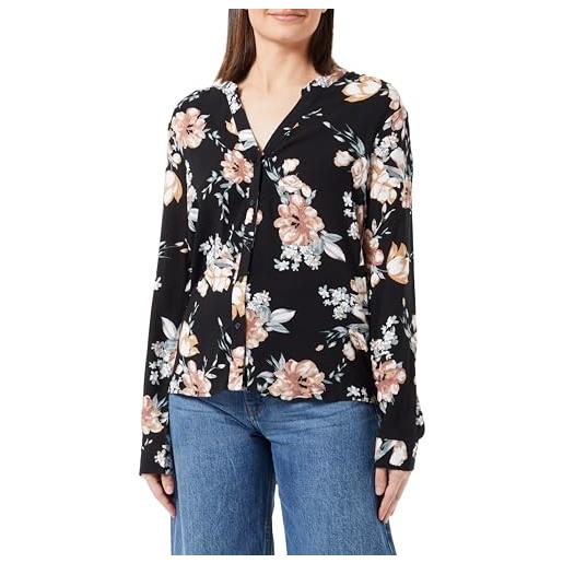 ONLY onlnova life l/s maglietta a maniche lunghe da donna aop ptm, black/aop: ay new rosie blossom, s