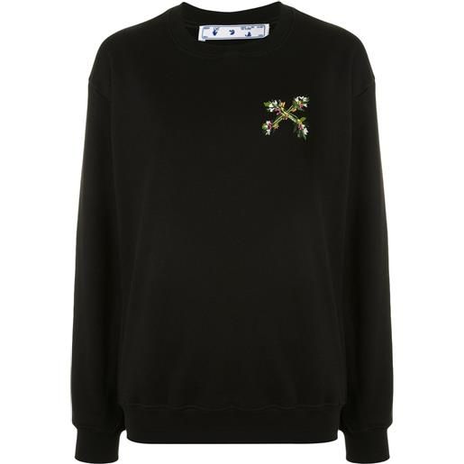 Off-White felpa flowers arrows - nero
