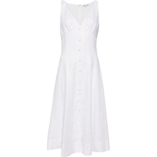 Reformation abito sebastien con scollo a v - bianco