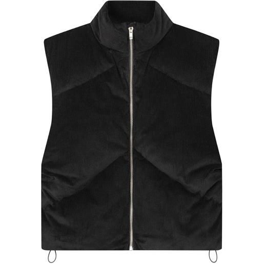 ROUGH. gilet a coste trapuntato - nero