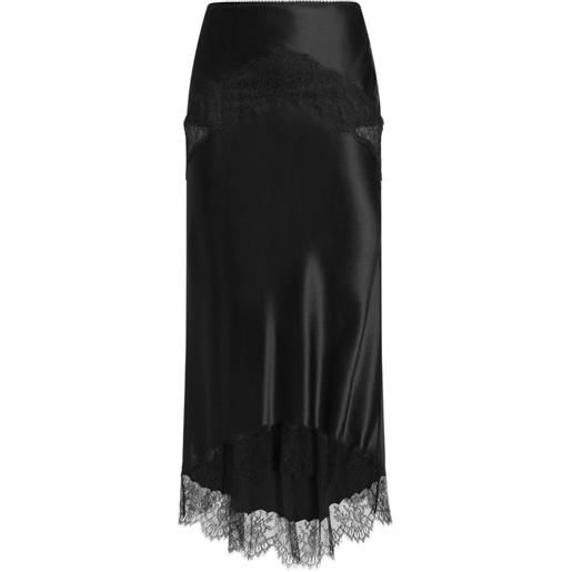 Dolce & Gabbana gonna in raso di seta - nero