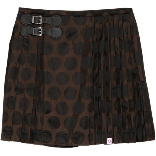 Charles Jeffrey Loverboy minigonna a pois - marrone