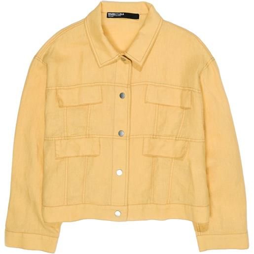 Bimba y Lola giacca con tasche applicate - giallo