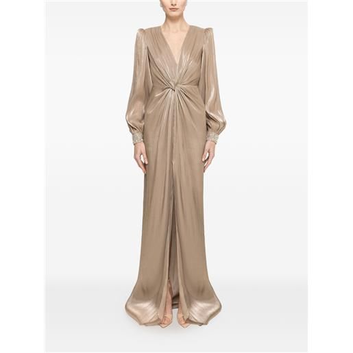 NISSA abito lungo in chiffon - toni neutri